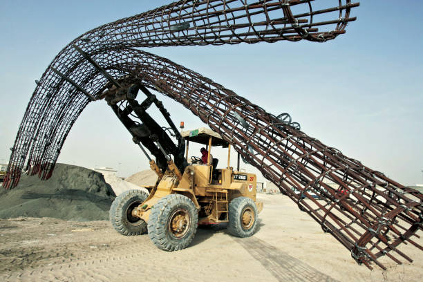 levage lourd grue levant du fers